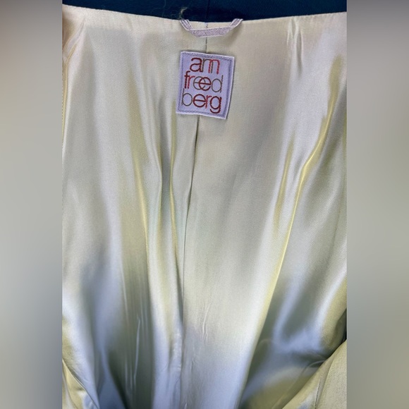 Ann Freedberg Forest Green Double Breasted Jacket Size 6 - Picture 6 of 8